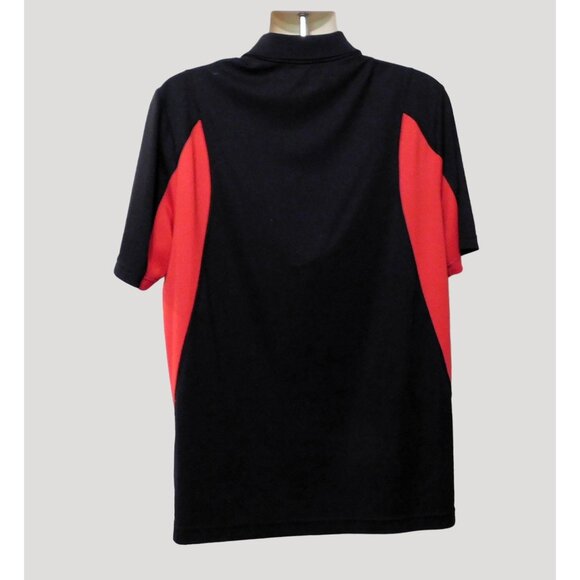 Fila Sport Golf Polo Shirt Mens XL Black Red Buttons Short Sleeve Polyester - Picture 4 of 7